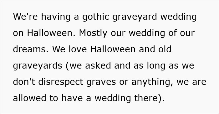 MIL Comes To Gothic Halloween Wedding Dressed In White, Makes A Scene When They Ask If Anyone Objects MIL Comes To Gothic Halloween Wedding Dressed In White, Makes A Scene When They Ask If Anyone Objects