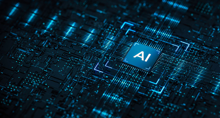 AI chip on circuit board representing artificial intelligence threat to human health