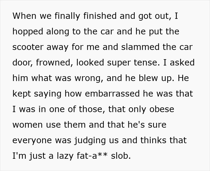 Woman Uses A Mobility Scooter At The Store, Her Boyfriend’s Reaction Reveals Feelings He’s Been Hiding Woman Uses A Mobility Scooter At The Store, Her Boyfriend’s Reaction Reveals Feelings He’s Been Hiding
