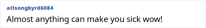 A comment noting that almost anything can make you sick, regarding a baby's life-threatening illness
