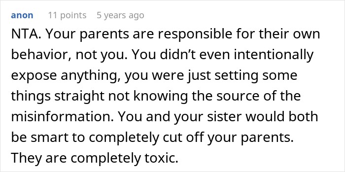 Guy Finds Out What His Parents Have Been Saying About Him For Years: "You Ruined Our Lives" Guy Finds Out What His Parents Have Been Saying About Him For Years: "You Ruined Our Lives"