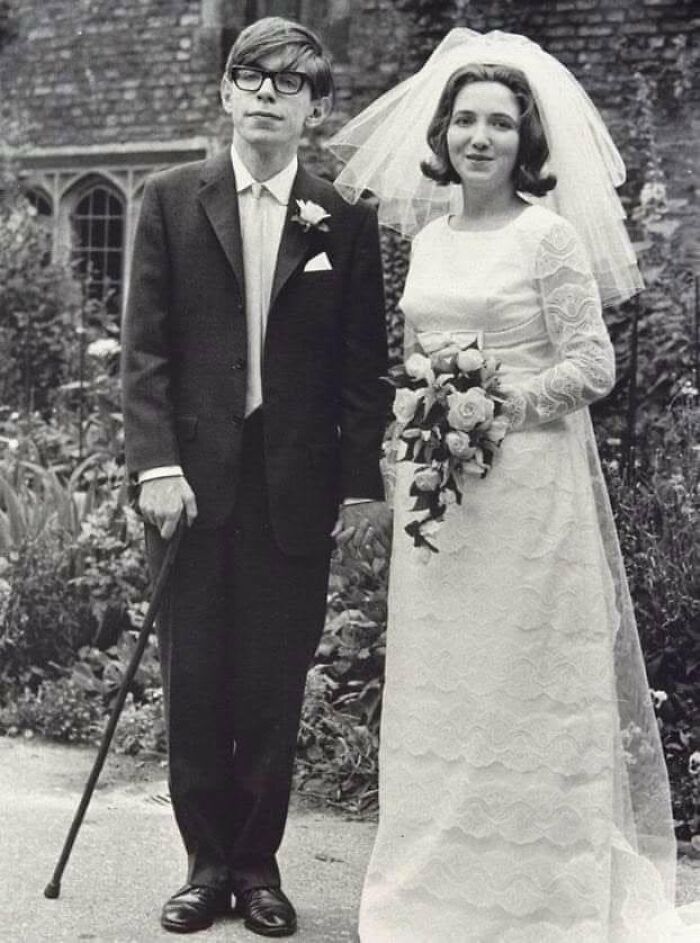Wedding Photo Of Stephen Hawking And Jane Wilde, 1965