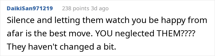 A comment offering advice on parents wanting a relationship and remaining silent after being cut off A comment offering advice on parents wanting a relationship and remaining silent after being cut off
