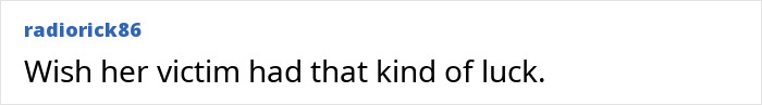 An online comment about wishing the victim had luck, in a discussion about Christa Pike