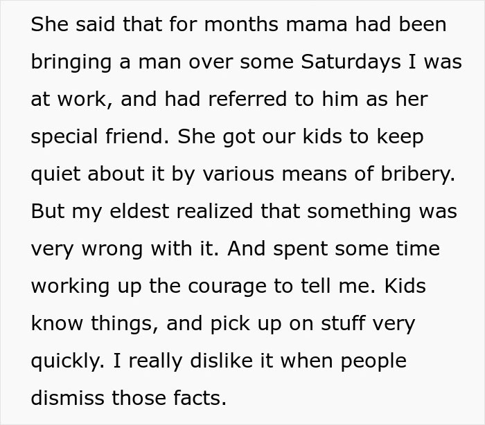 Text explaining a wife's secret affair with a special friend brought home while husband worked Text explaining a wife's secret affair with a special friend brought home while husband worked