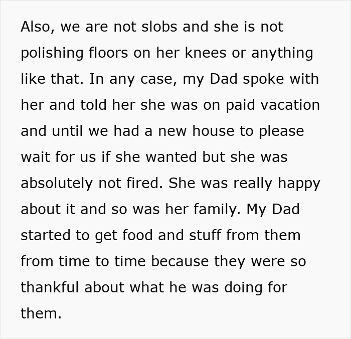 Text post update detailing family dynamics in story where a guy keeps pursuing his ex.