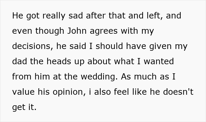 Dad Does The Bare Minimum For 25 Years, Mad When Daughter Won’t Give Him The Biggest Wedding Honor Dad Does The Bare Minimum For 25 Years, Mad When Daughter Won’t Give Him The Biggest Wedding Honor