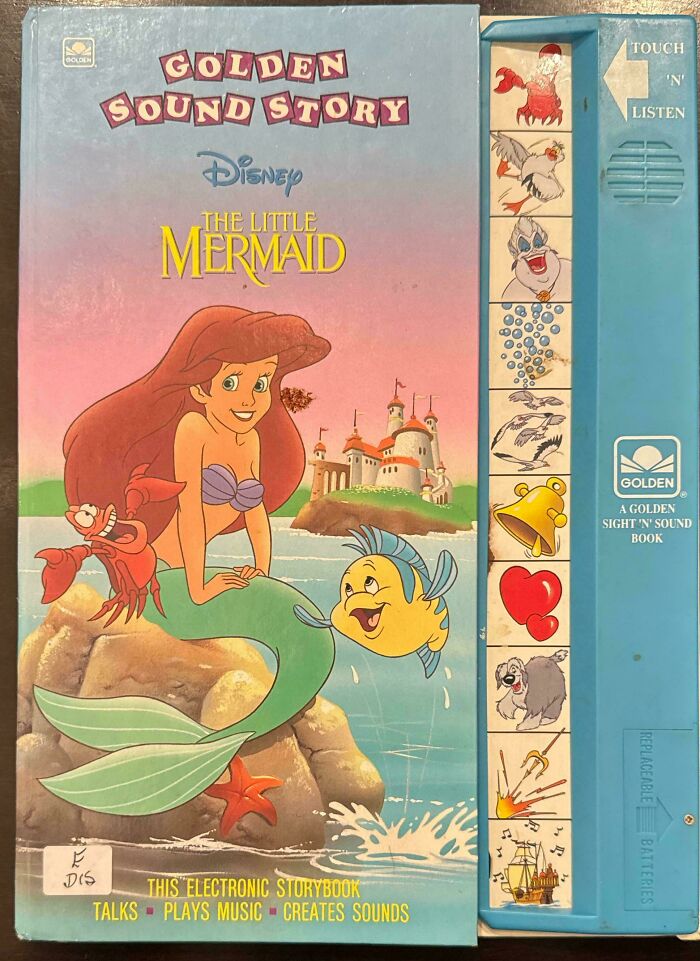 Nostalgic Disney Golden Sound Story book of The Little Mermaid for 90s kids.