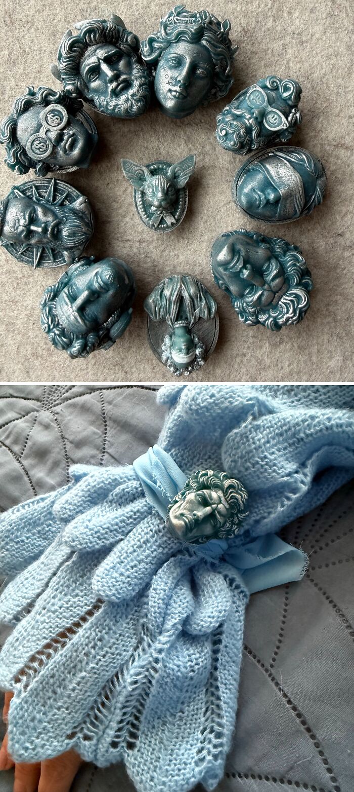 Beautifully detailed Greek deity accessories crafted from 3D prints.