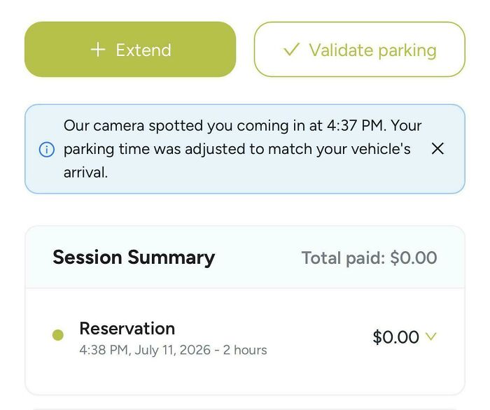 A digital parking app ticket, showcasing the rise of automated tech in modern life in America