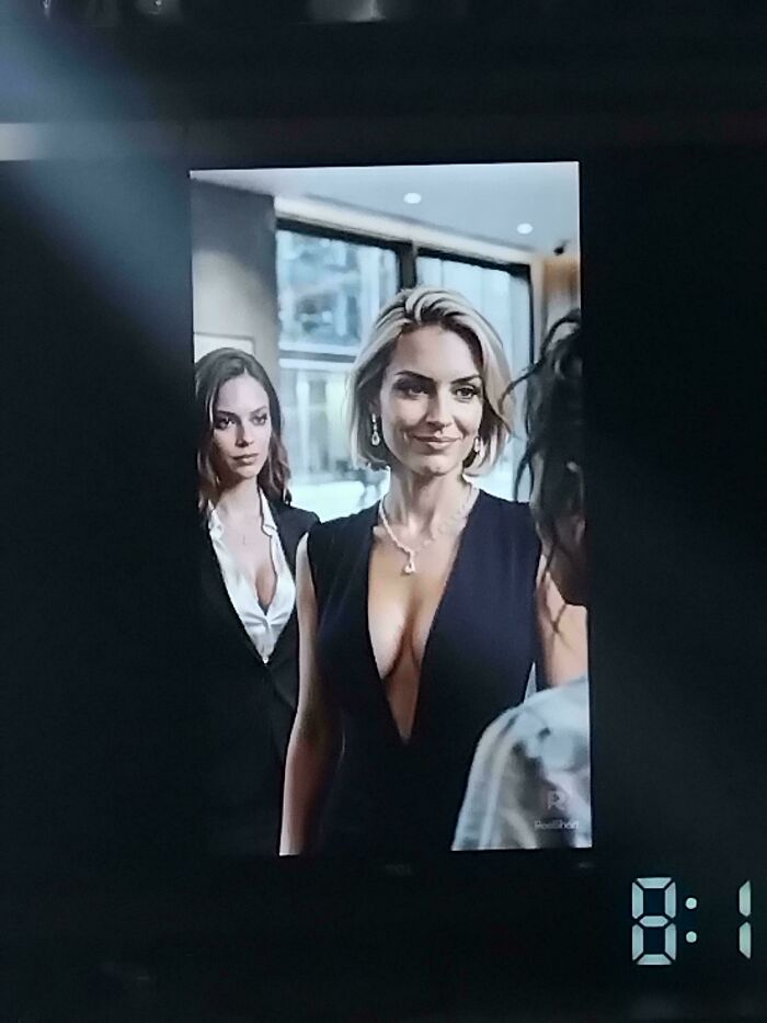 Women from a television show, depicting media consumed in modern life in America.