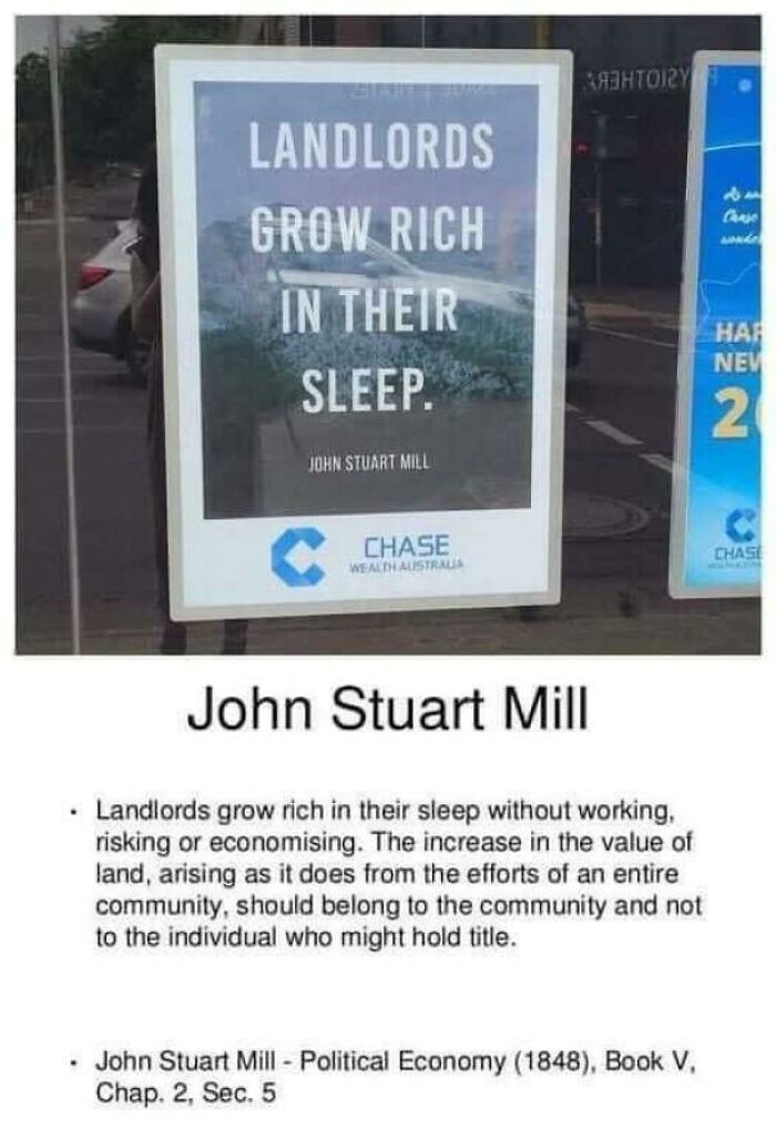 Chase Wealth advertisement about landlords growing rich in their sleep, depicting modern life in America.