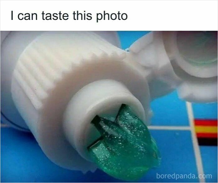 A close-up of sparkling green gel toothpaste recalling nostalgic images for 90s kids