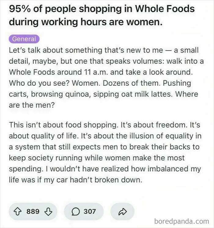 A cringe online post about shopping statistics, perfect for a gallery of cringe-worthy images.