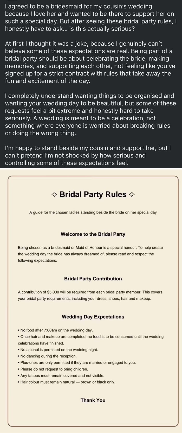 A Bridesmaid Posted This In My Local Mums Lounge-