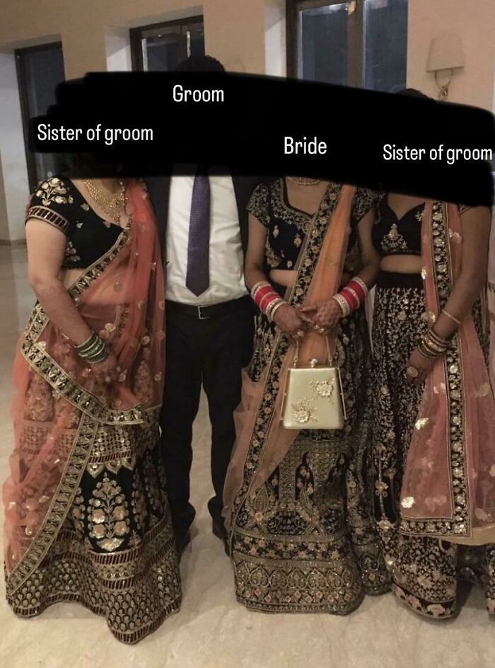 Questionable wedding moments of sisters of the groom wearing the exact same outfit as the bride