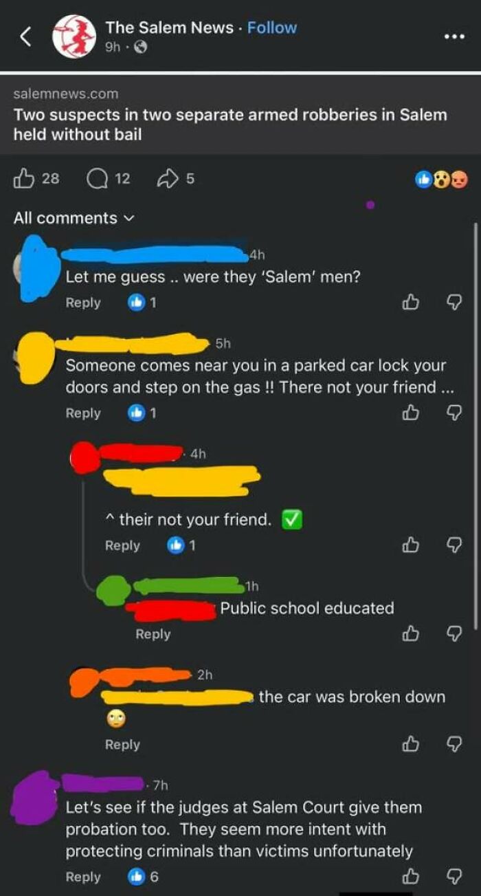 A Facebook comment thread where someone confidently corrected a grammar mistake incorrectly.