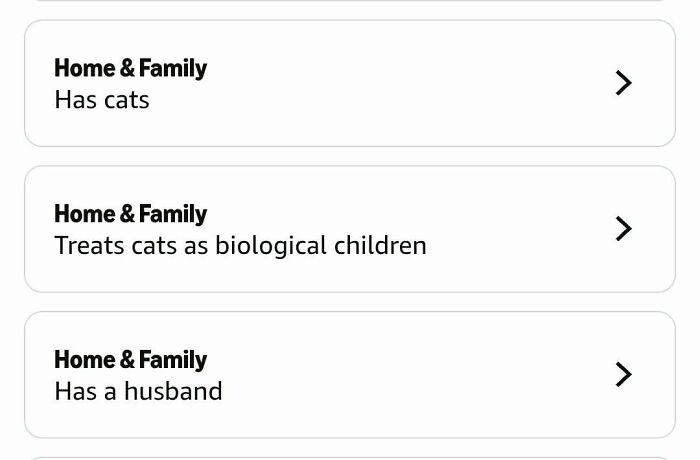 Amazon shopper has cats and treats cats as biological children