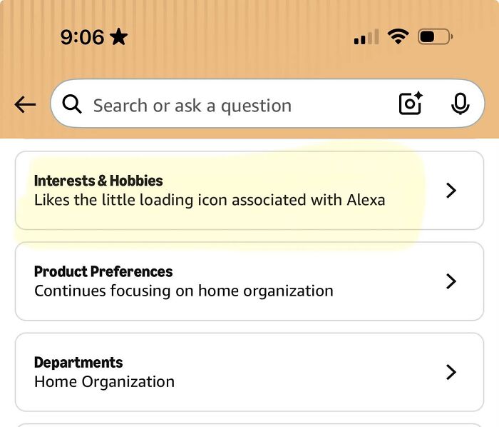 Amazon shopper likes Alexa loading icon and focuses on home organization