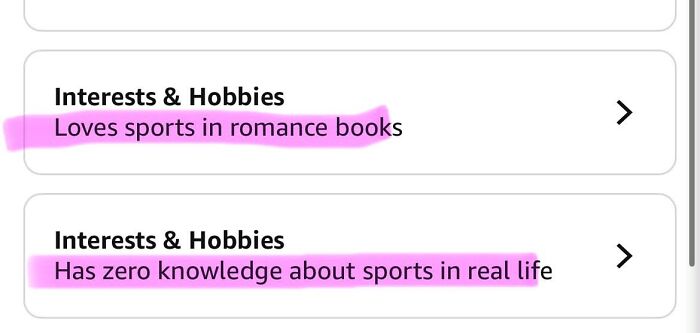 Amazon shopper loves sports in romance books but lacks real sports knowledge