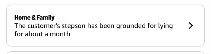 Amazon shopper's family details include grounded stepson and hamster