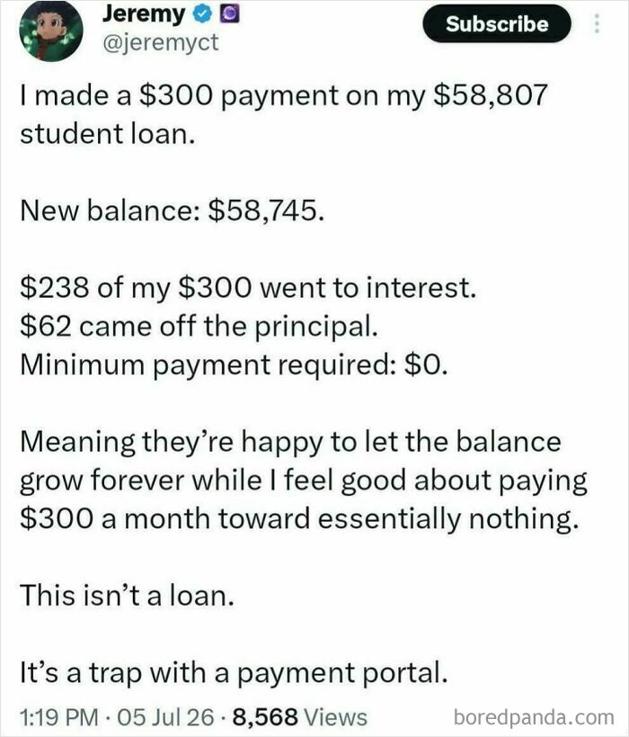 Ever Wonder Why Student Loans In America Are The Only Loans That Can't Be Dispatched Through Bankruptcy?