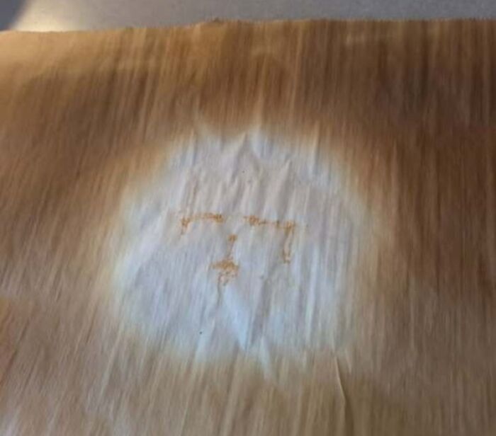Stain on wood resembling a face staring right at you