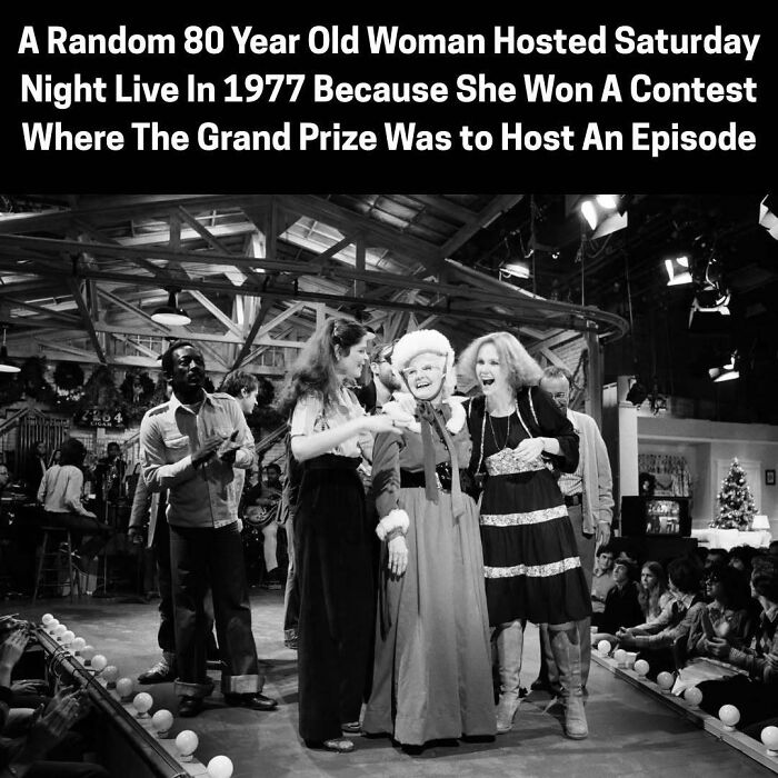 80 year old woman hosted Saturday Night Live in 1977 after winning contest