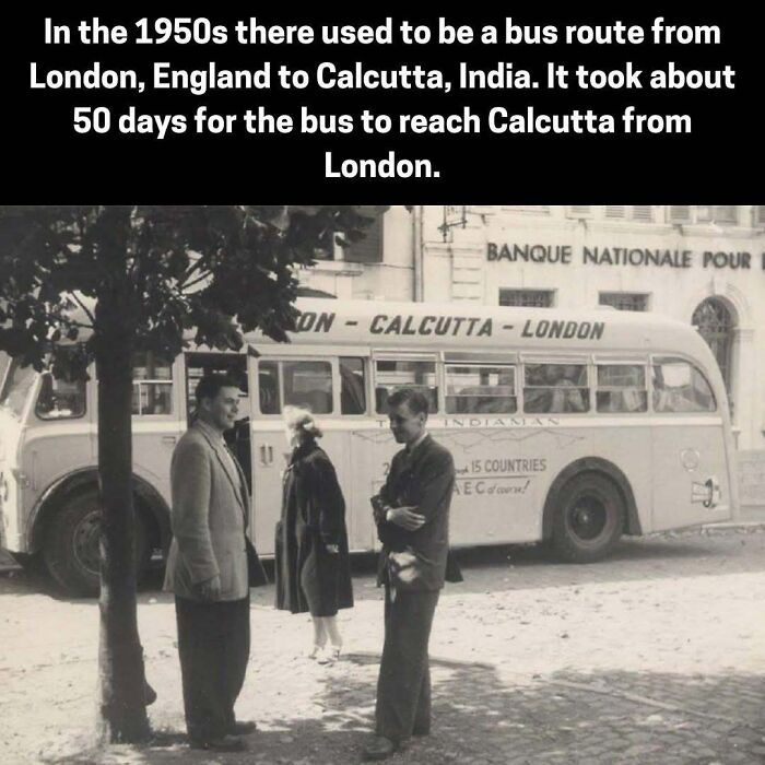 1950s bus route from London to Calcutta took 50 days to complete