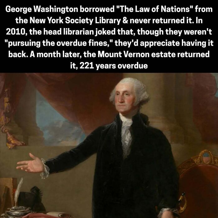 George Washington borrowed book The Law of Nations returned 221 years late