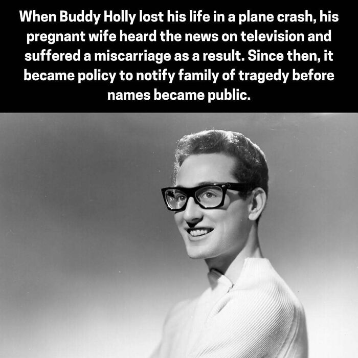 Buddy Holly's d***h led to policy on notifying families before public announcements