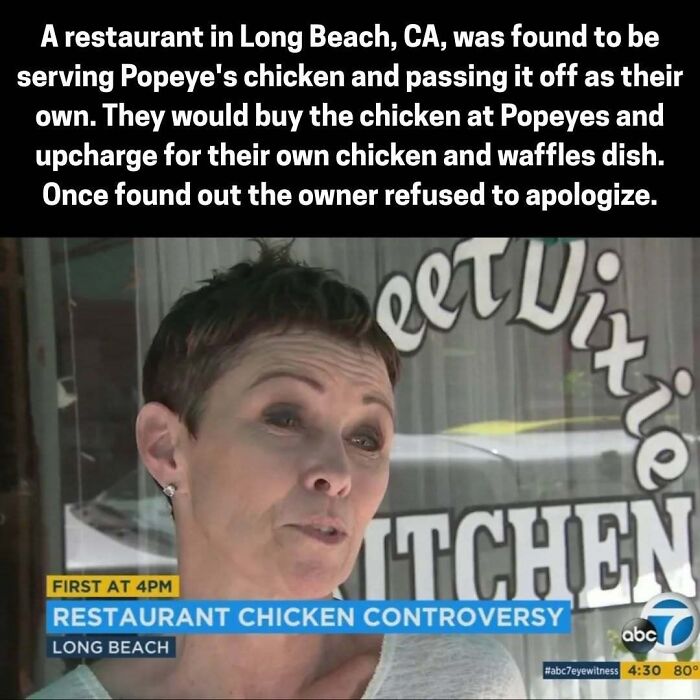 Long Beach restaurant controversy serving Popeyes chicken as own, owner refused to apologize