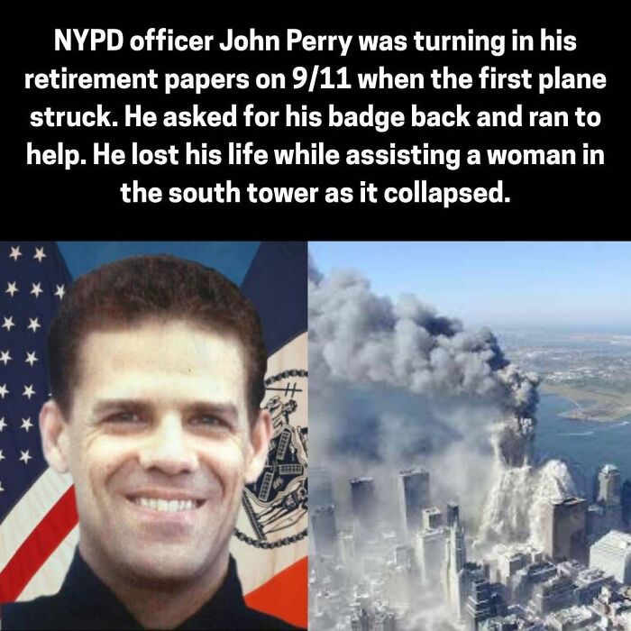 NYPD officer John Perry died helping on 9/11 South Tower collapse