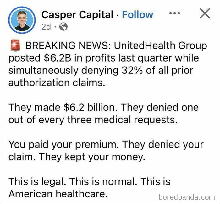 Unitedhealth Group Posted $6.2b In Profits Last Quarter