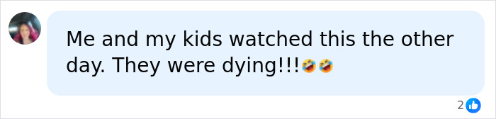 A fan comment about watching Tropic Thunder with kids and enjoying the comedy A fan comment about watching Tropic Thunder with kids and enjoying the comedy