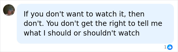A user comment supporting the freedom to watch Ben Stiller comedy films A user comment supporting the freedom to watch Ben Stiller comedy films