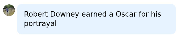 A comment about Ben Stiller and Tropic Thunder stating Robert Downey earned an Oscar for his portrayal. A comment about Ben Stiller and Tropic Thunder stating Robert Downey earned an Oscar for his portrayal.