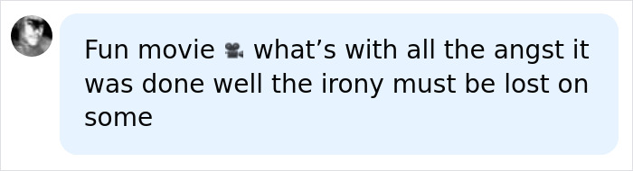 A social media comment regarding Ben Stiller calling Tropic Thunder a fun movie and discussing its irony. A social media comment regarding Ben Stiller calling Tropic Thunder a fun movie and discussing its irony.