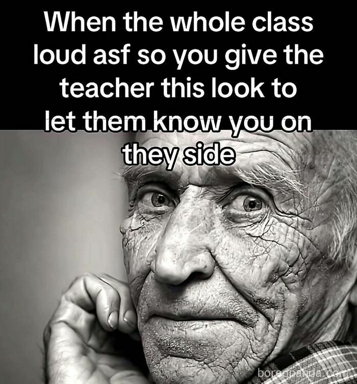 A funny meme with an old man making an intense expression