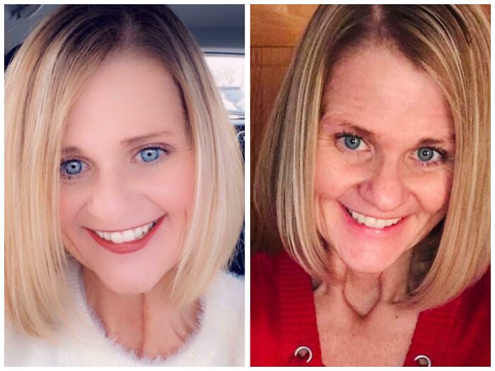 Ridiculous edited photos showing exaggerated beauty differences in selfies
