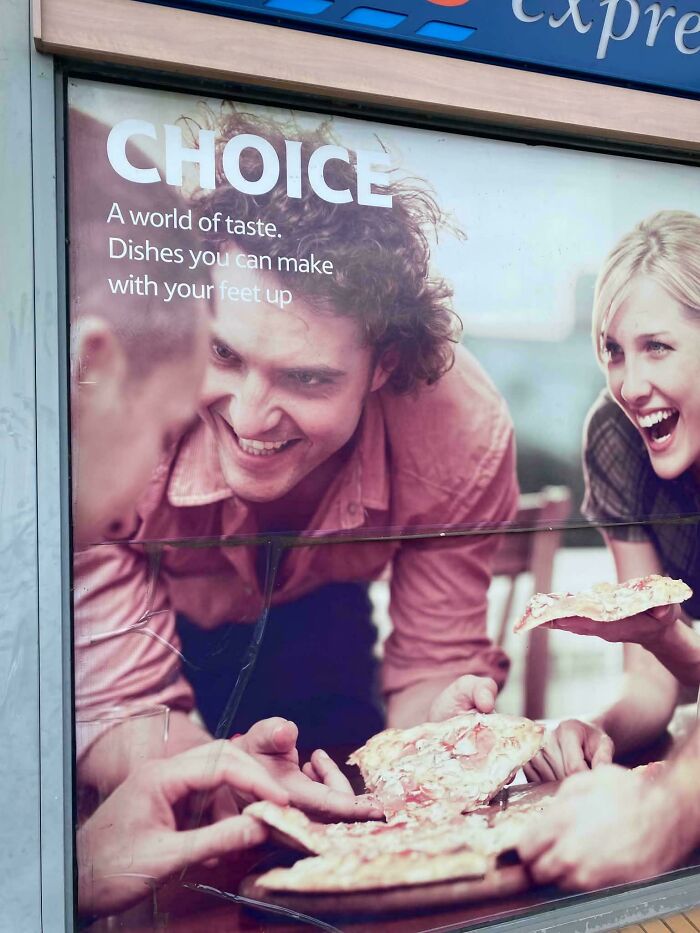 The Word “Choice” And The Look On This Man Seem A Bit Disconnected