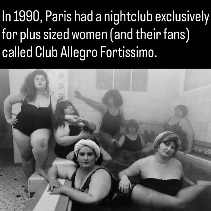 A group of women in bathing suits at Club Allegro Fortissimo, showcasing fascinating photos and facts about history.