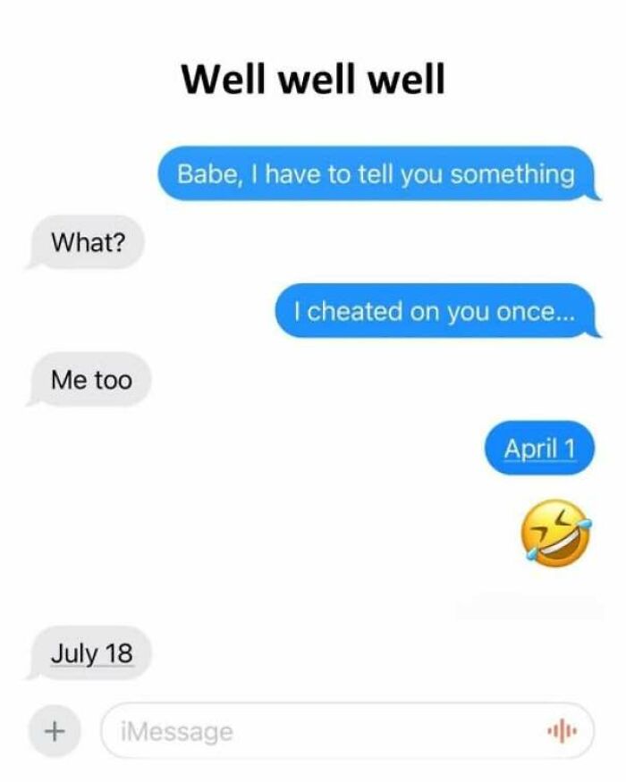 Funny pics text thread showing a confession prank gone wrong on April Fools Day.