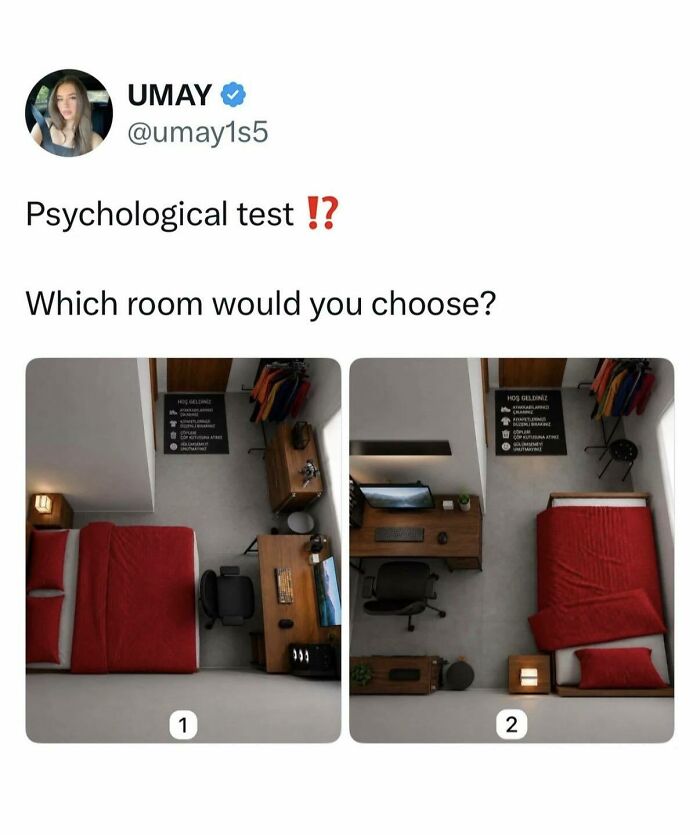 Psychological test showing two bedroom setups in boys just livin posts