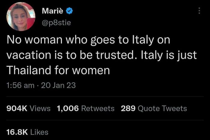 Italy Is Just Thailand For Women