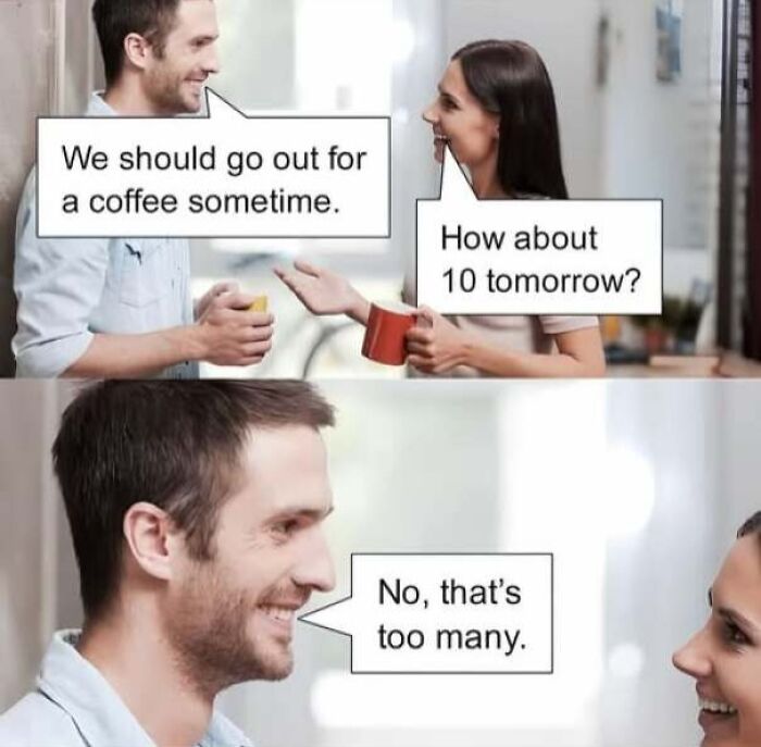 Funny pics meme about a coffee date misunderstanding