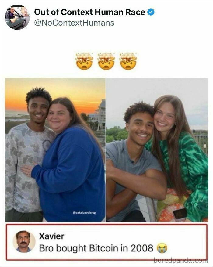 Couple before and after bitcoin purchase in 2008 boys just livin posts