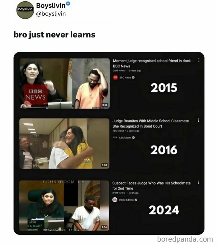 boys just livin post showing judge recognizing school friend in court across years