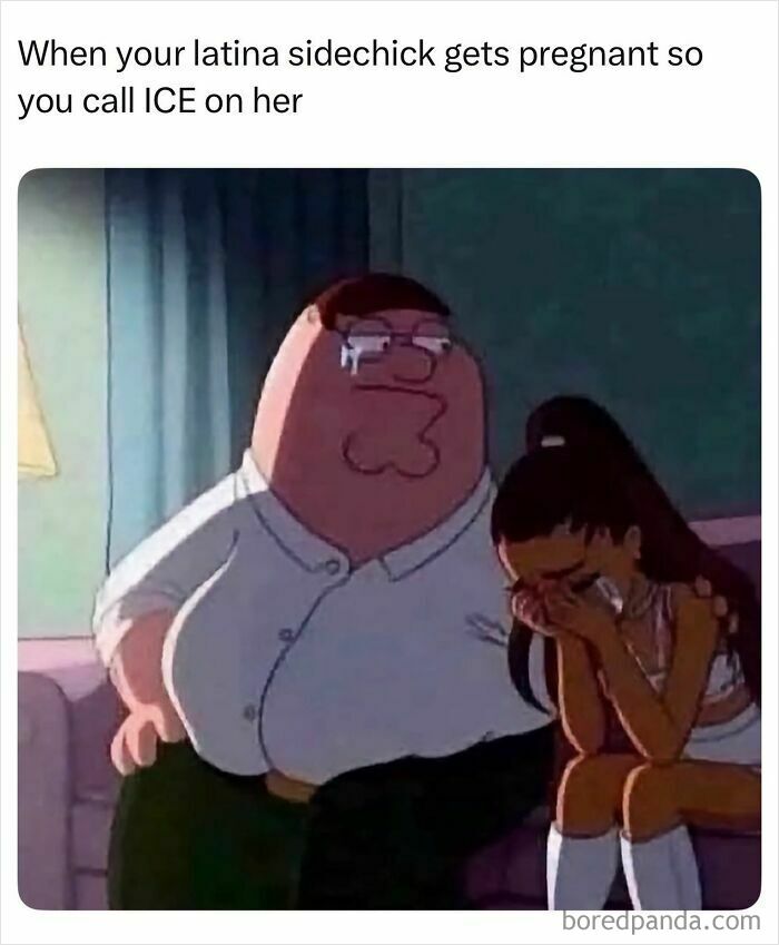 Cartoon man comforts crying woman boys just livin posts