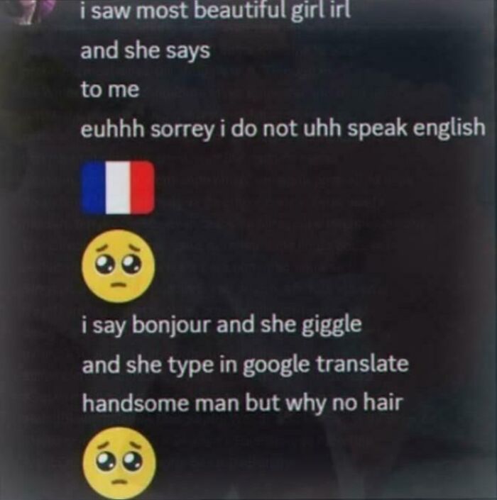 "Handsome Man But Why No Hair"